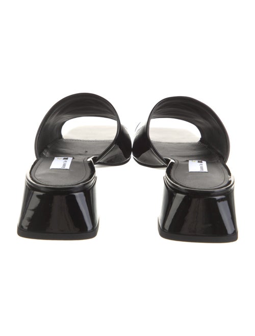Suzanne Rae Patent Leather Graphic Print Slides