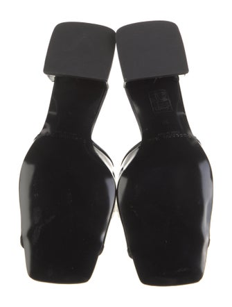 Suzanne Rae Patent Leather Graphic Print Slides