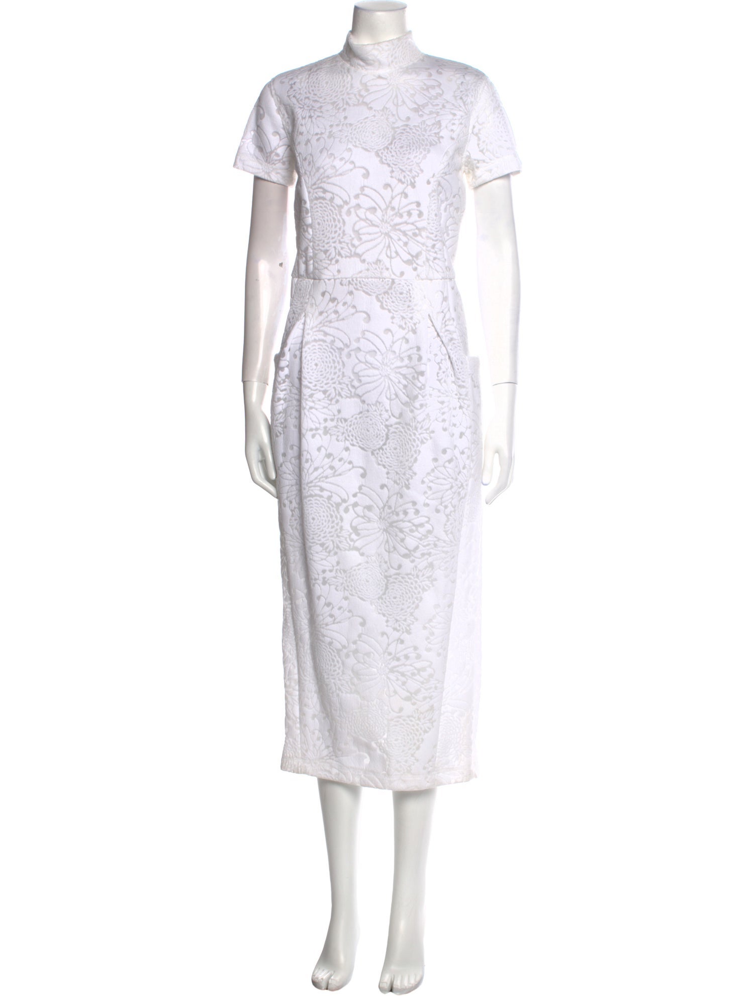 Suzanne Rae Lace Pattern Long Dress