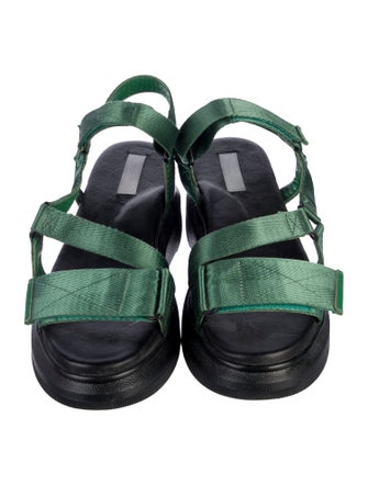 Suzanne Rae Leather Colorblock Pattern Sandals