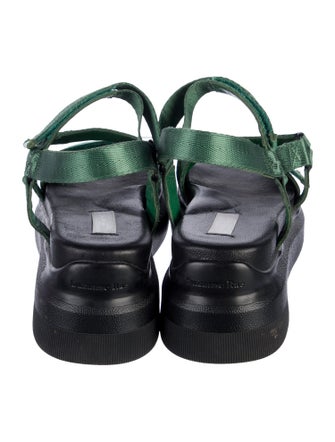 Suzanne Rae Leather Colorblock Pattern Sandals