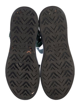 Suzanne Rae Leather Colorblock Pattern Sandals