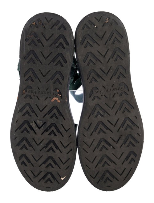 Suzanne Rae Leather Colorblock Pattern Sandals