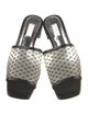Suzanne Rae Leather Mesh Accents Slides