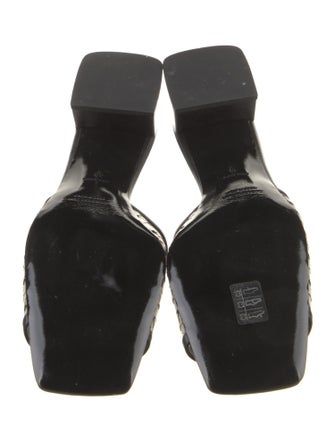 Suzanne Rae Leather Mesh Accents Slides