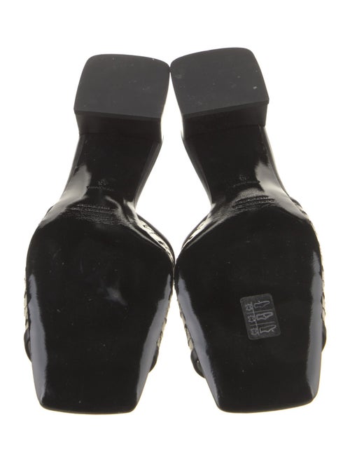 Suzanne Rae Leather Mesh Accents Slides