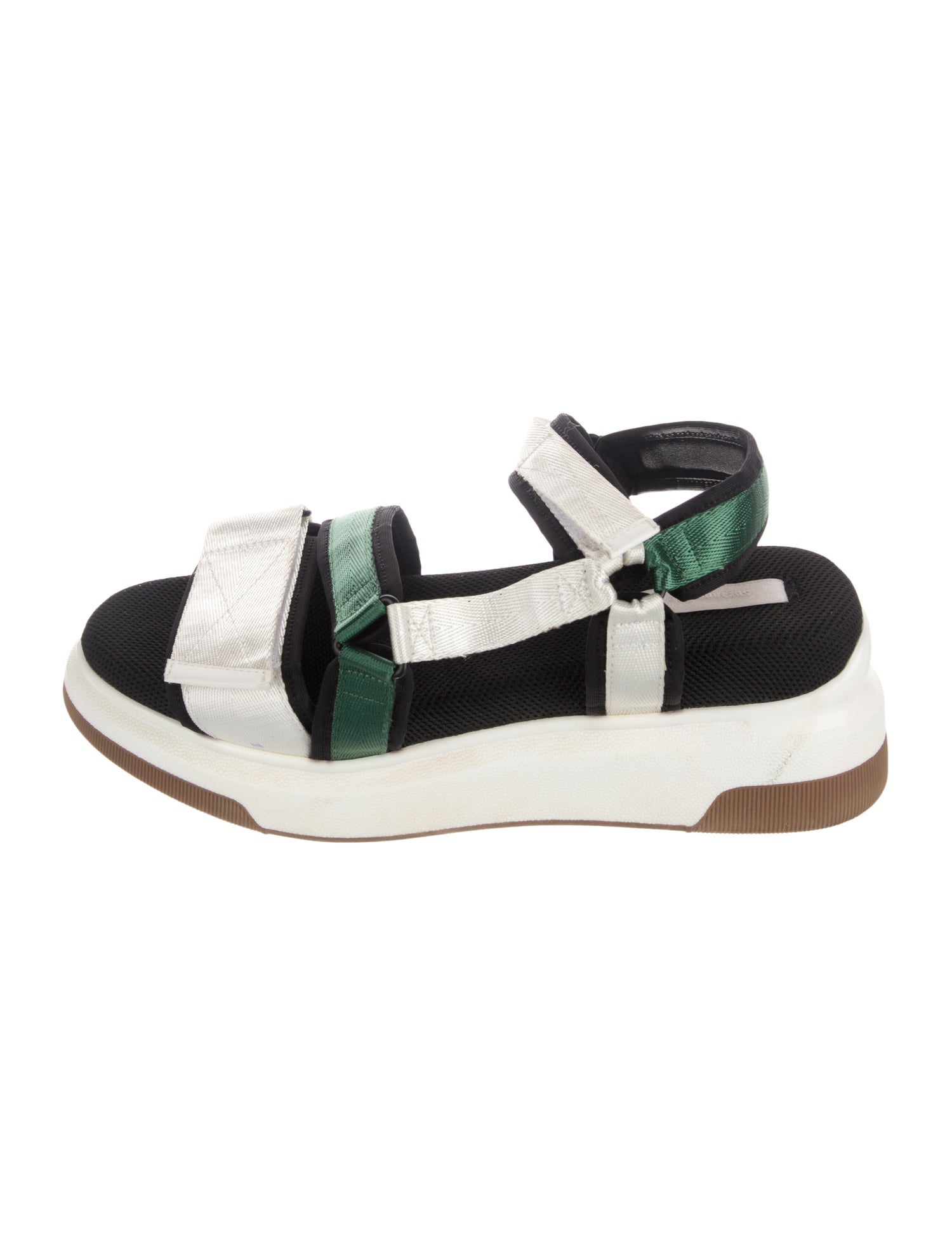 Suzanne Rae Colorblock Pattern Leather Trim Embellishment Sandals