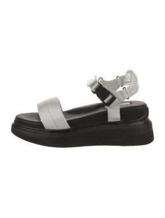 Suzanne Rae Ponyhair Colorblock Pattern Sandals