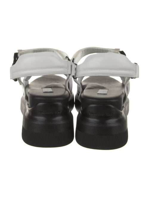 Suzanne Rae Ponyhair Colorblock Pattern Sandals