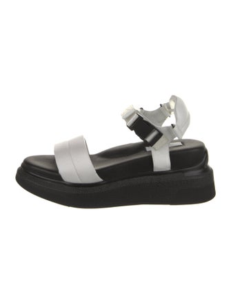 Suzanne Rae Ponyhair Colorblock Pattern Sandals
