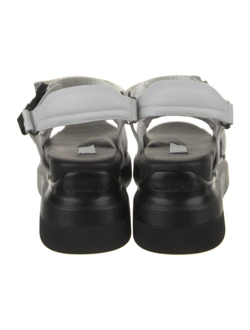 Suzanne Rae Leather Colorblock Pattern Sandals