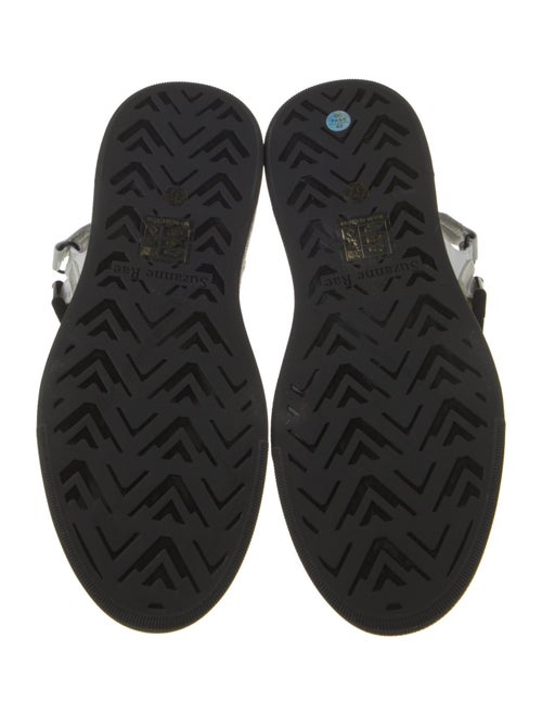 Suzanne Rae Leather Colorblock Pattern Sandals