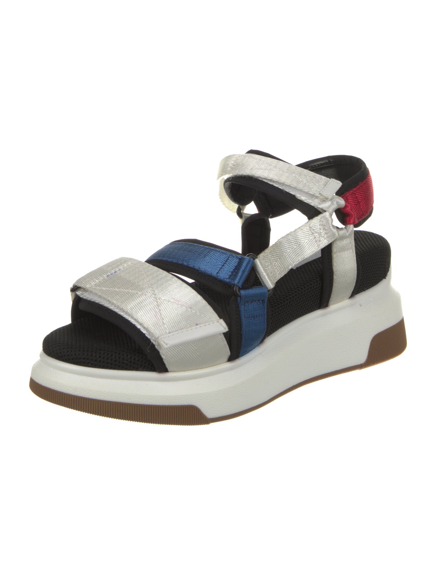Suzanne Rae Nylon Colorblock Pattern Sandals