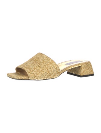 Suzanne Rae Raffia Glitter Accents Slides