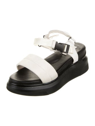 Suzanne Rae Animal Print Leather Trim Embellishment Sandals