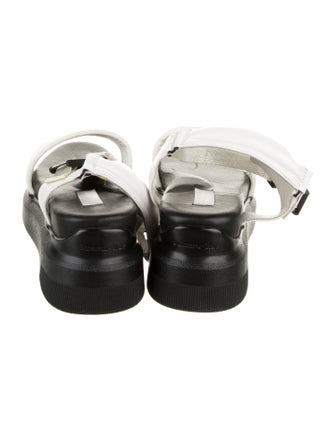 Suzanne Rae Animal Print Leather Trim Embellishment Sandals