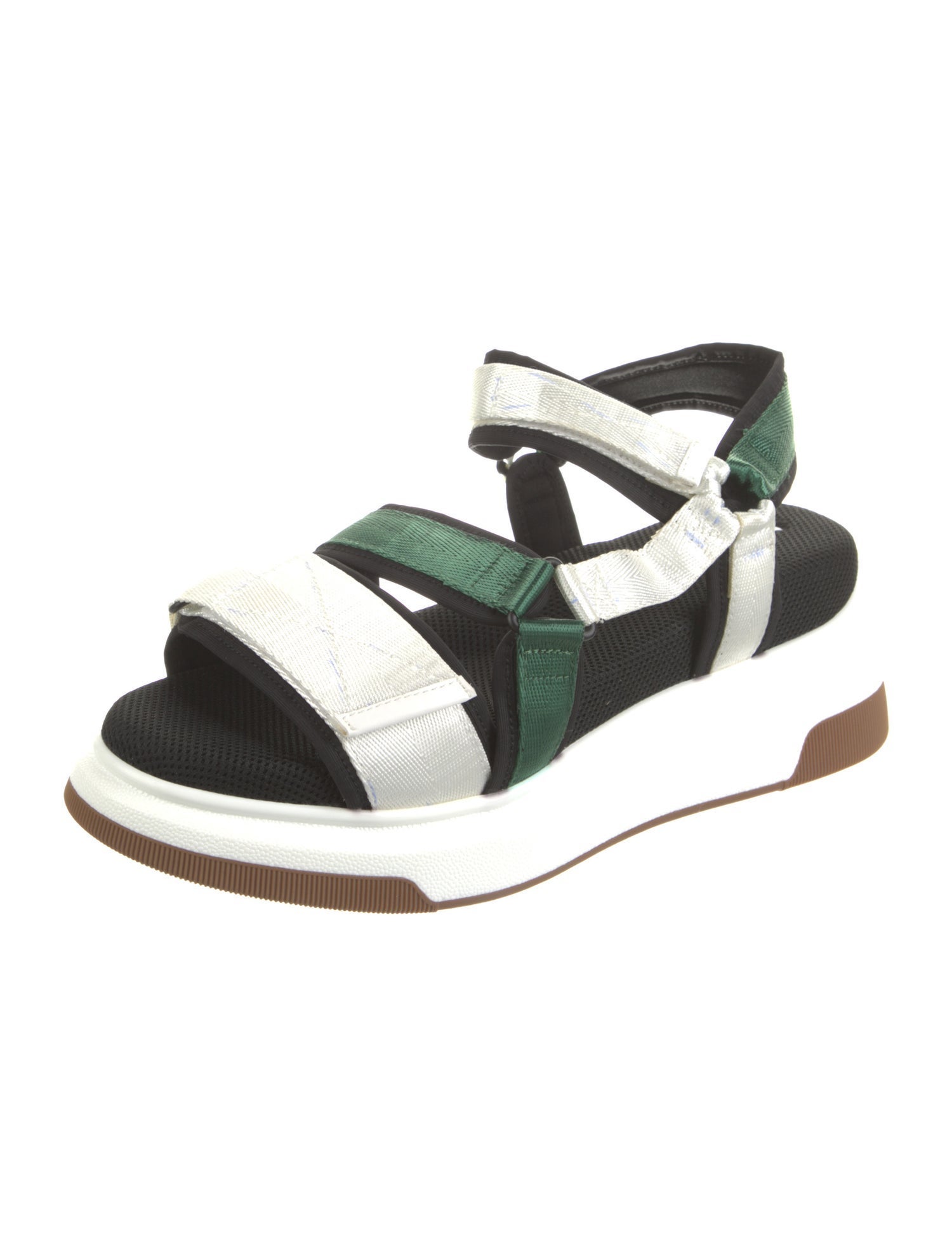 Suzanne Rae Canvas Colorblock Pattern Sandals