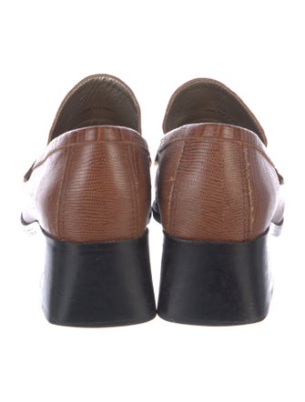 Suzanne Rae Leather Colorblock Pattern Loafers