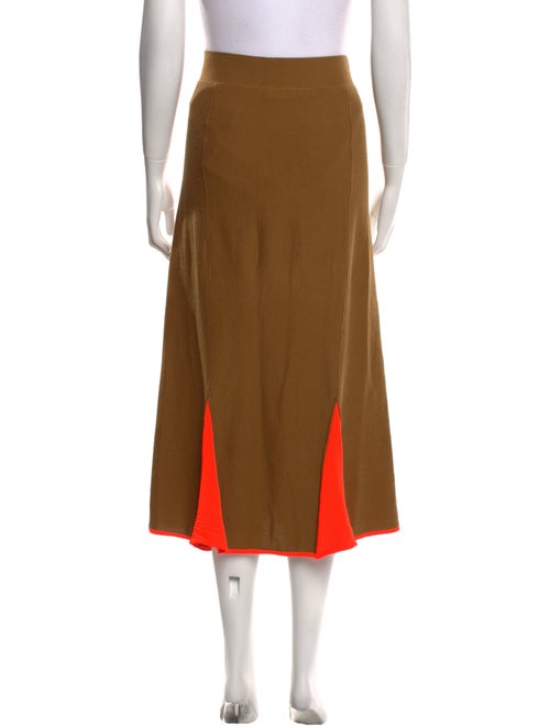 Suzanne Rae Colorblock Pattern Midi Length Skirt