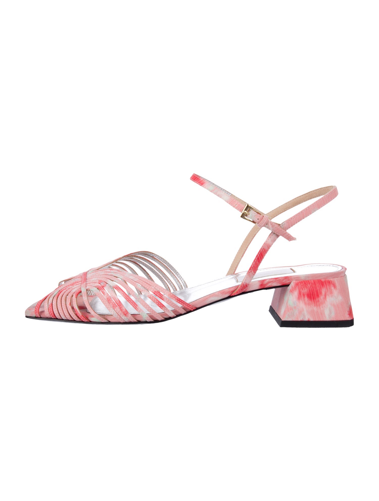 Suzanne Rae Tie-Dye Print Slingback Sandals