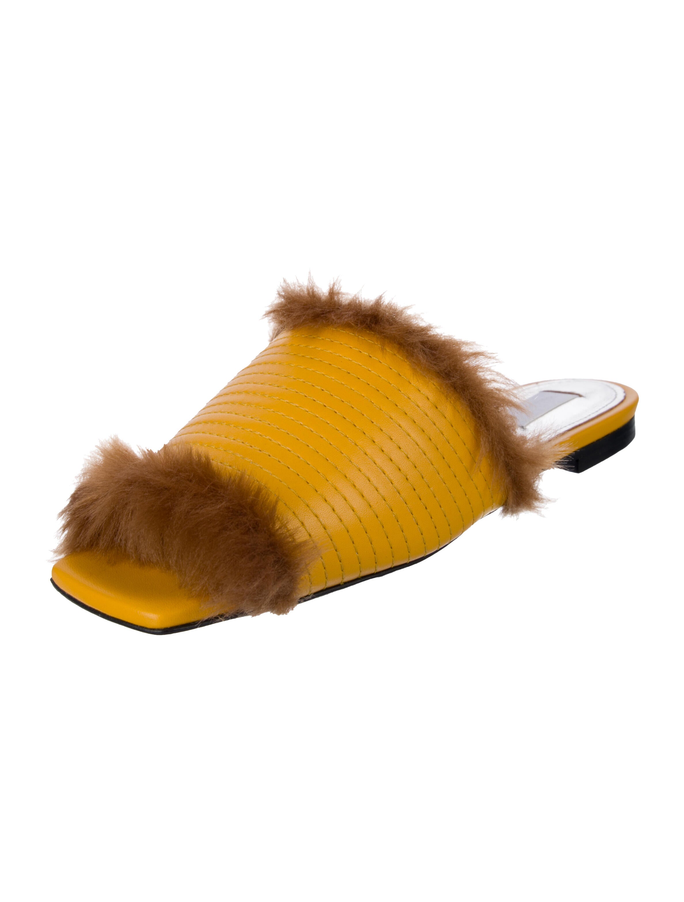 Suzanne Rae Leather Animal Print Slides