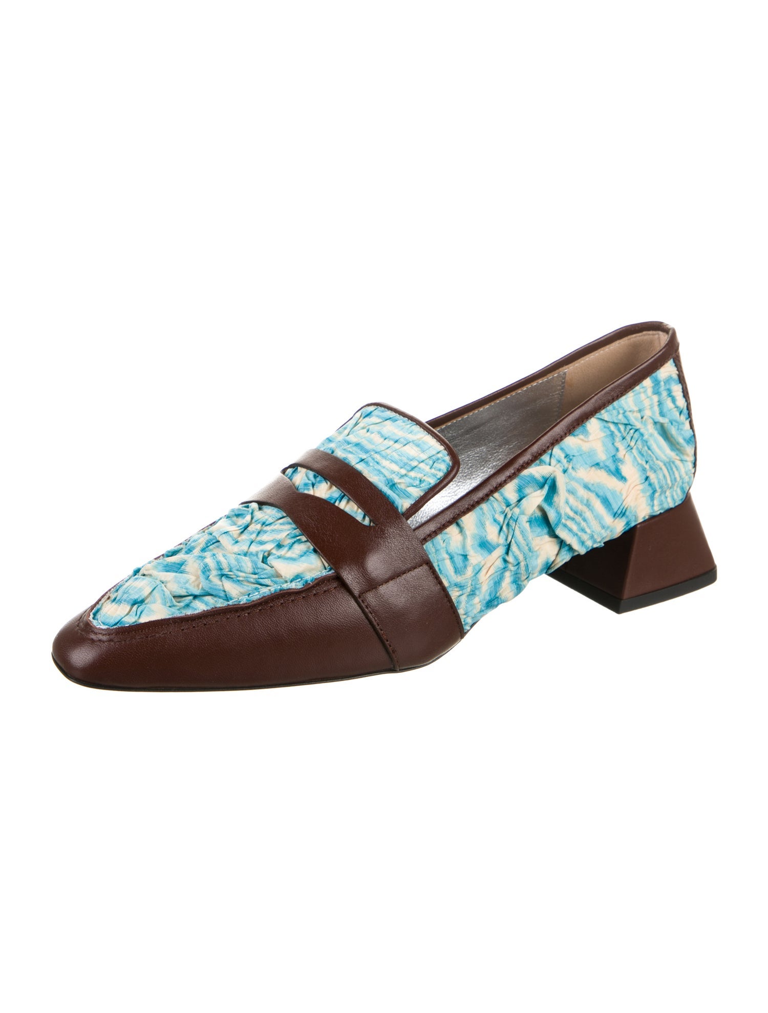 Suzanne Rae Printed Ruffle Embellishment Loafers