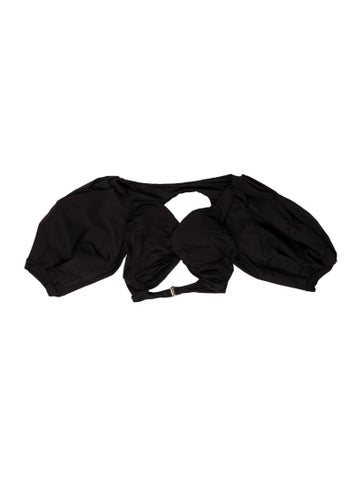 Sanlier Swimwear Pleated Accents Top S