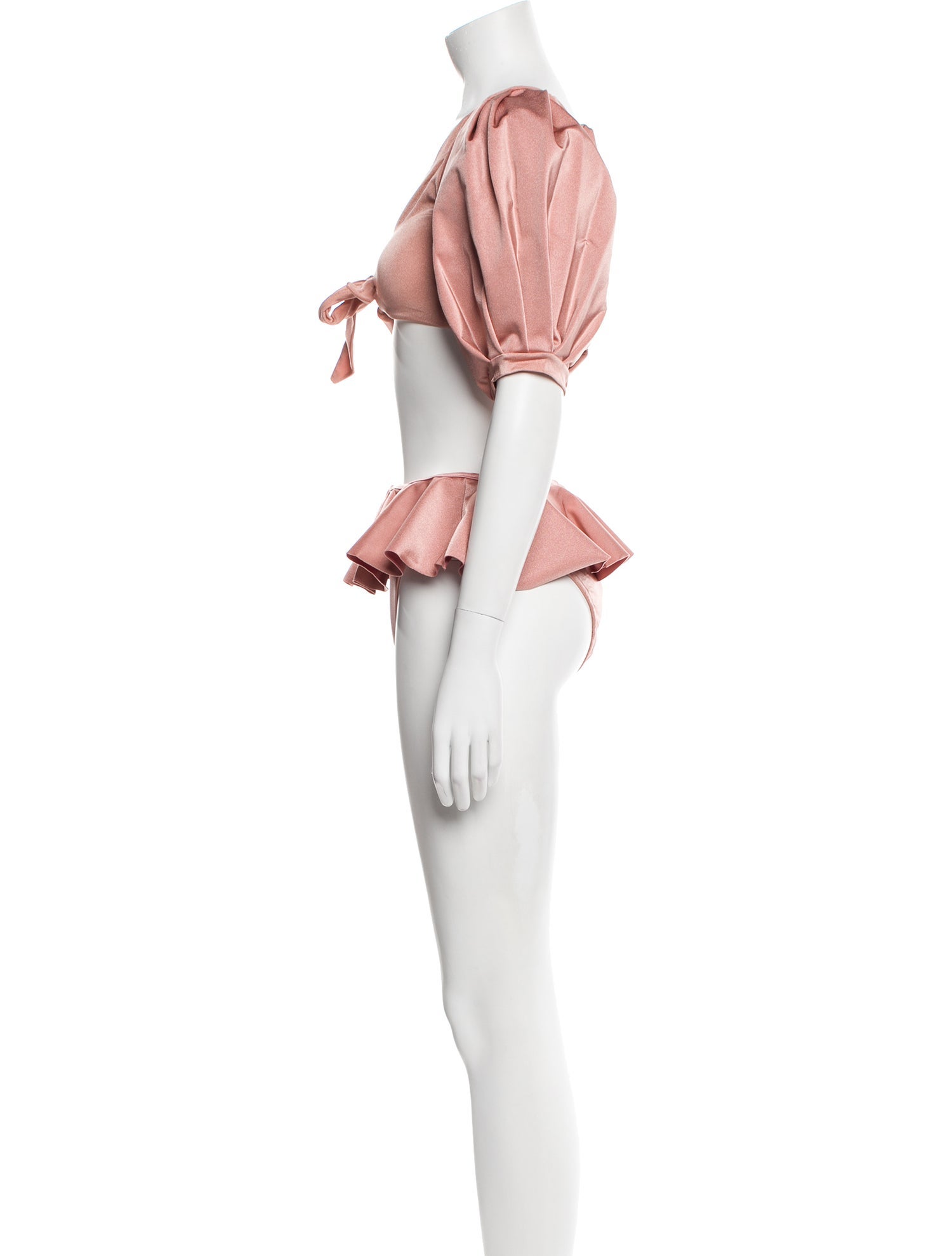 Sanlier Ruffle Embellishment Bikini