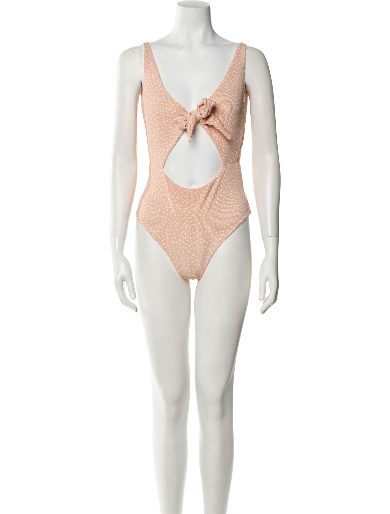 Sanlier Polka Dot Print One-Piece