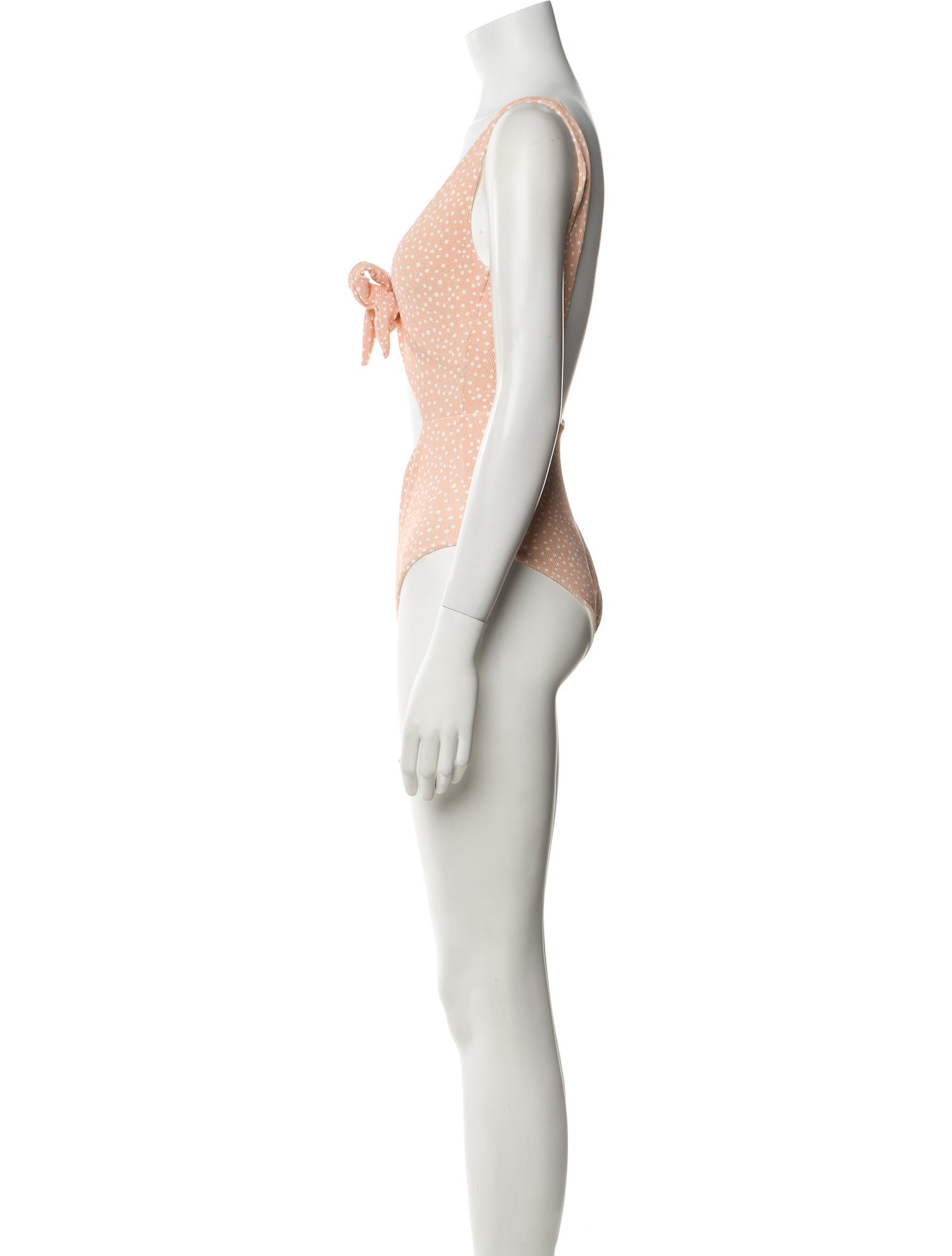 Sanlier Polka Dot Print One-Piece