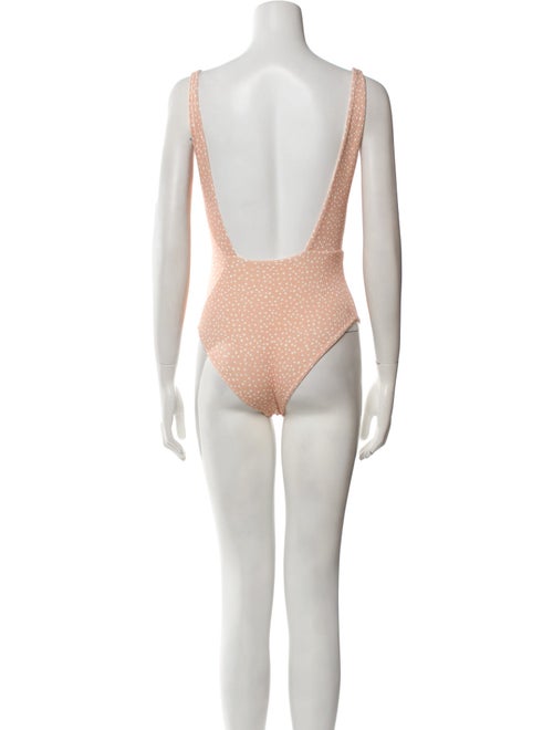 Sanlier Polka Dot Print One-Piece