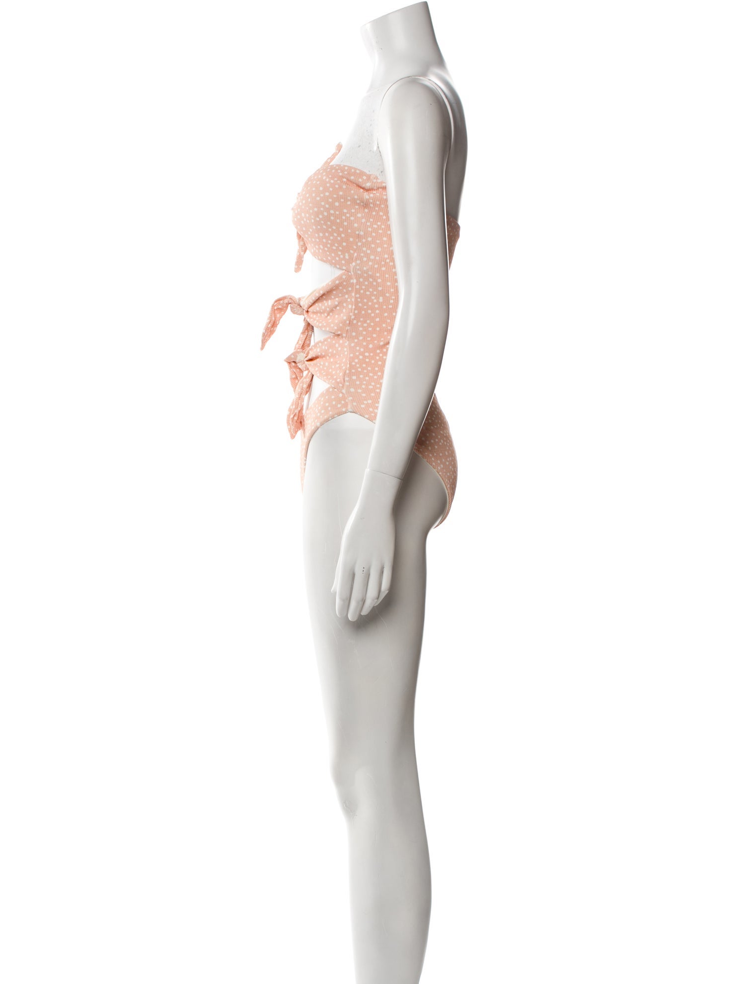 Sanlier Polka Dot Print One-Piece