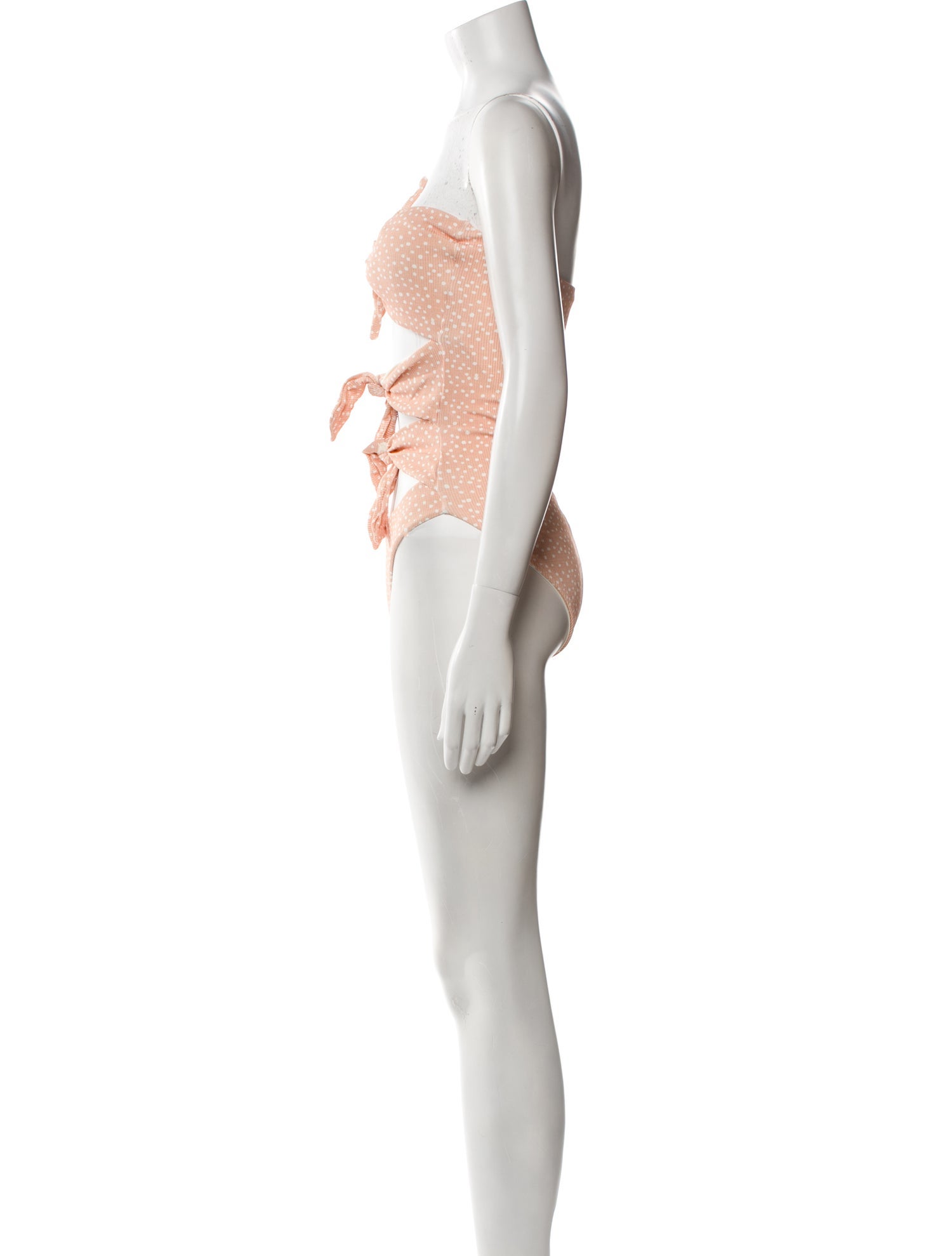 Sanlier Polka Dot Print One-Piece