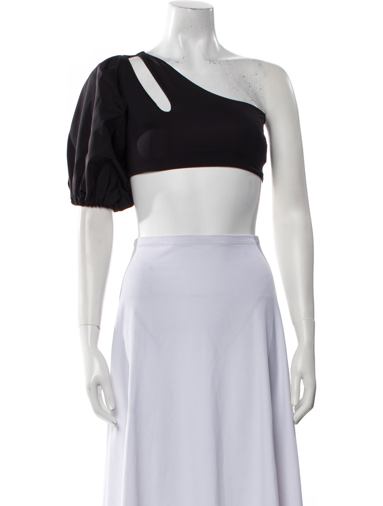 Sanlier One-Shoulder Short Sleeve Crop Top w/ Tags