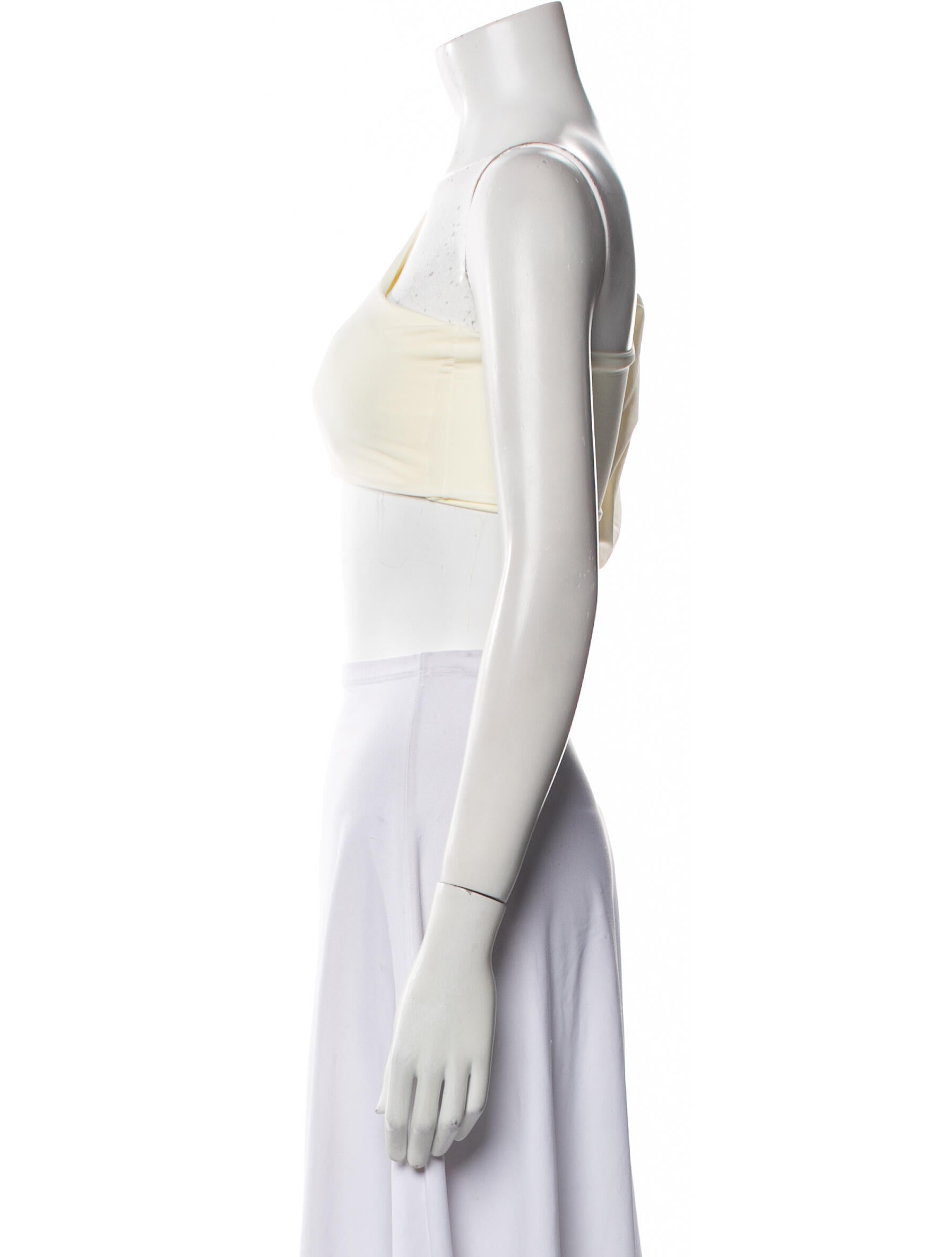 Sanlier One-Shoulder Short Sleeve Crop Top w/ Tags