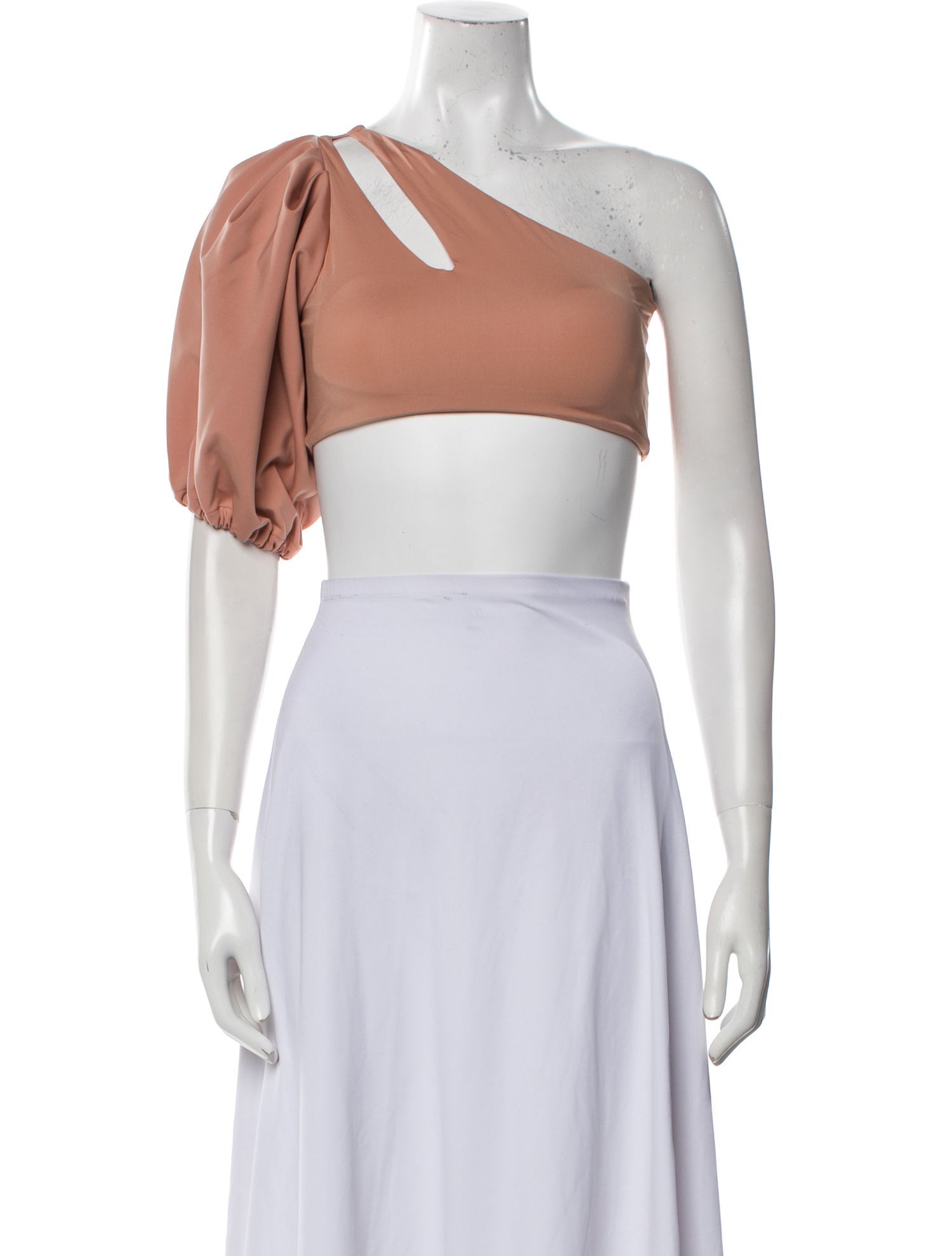 Sanlier One-Shoulder Short Sleeve Crop Top w/ Tags