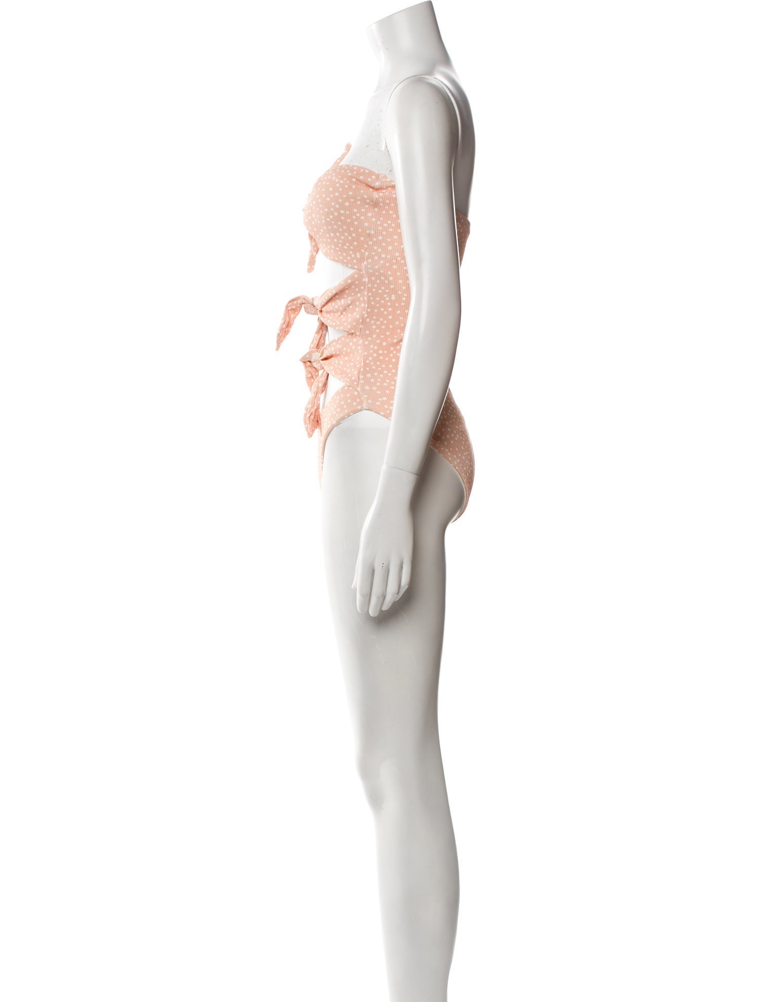 Sanlier Polka Dot Print One-Piece