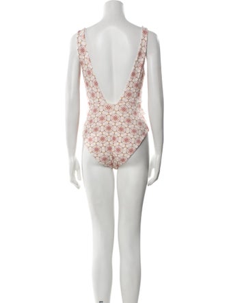 Sanlier Floral Print One-Piece