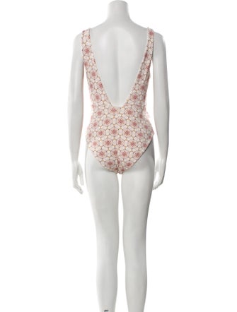 Sanlier Floral Print One-Piece