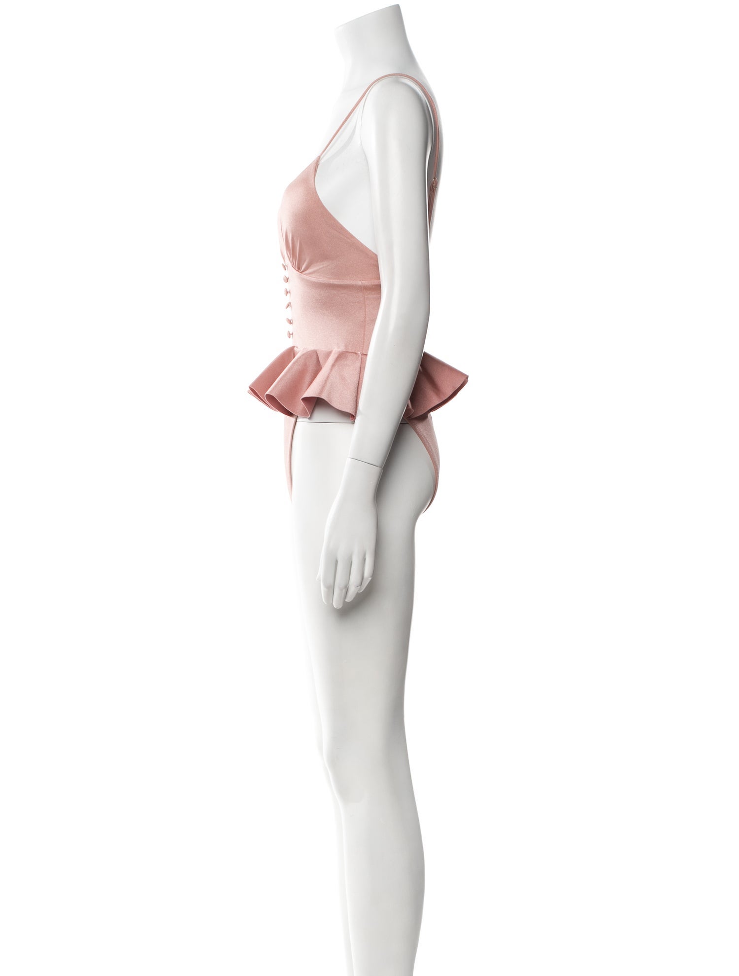 Sanlier Ruffle Embellishment One-Piece w/ Tags