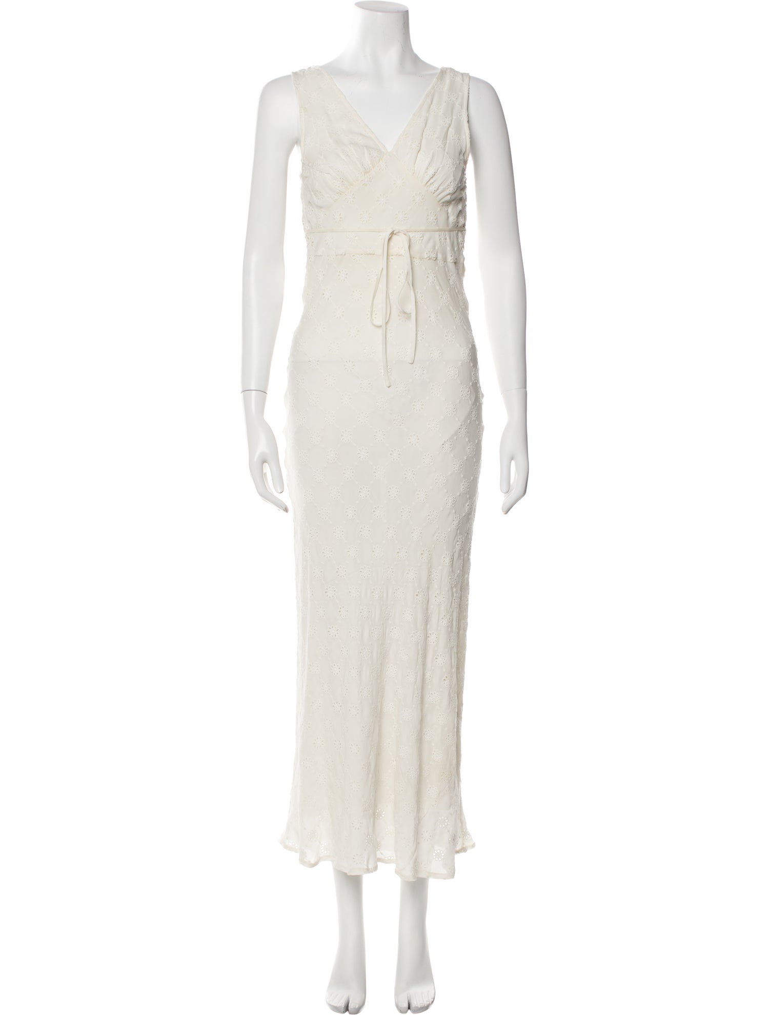 SUPER RÉAL: Claudia Schiffer V-Neck Long Dress