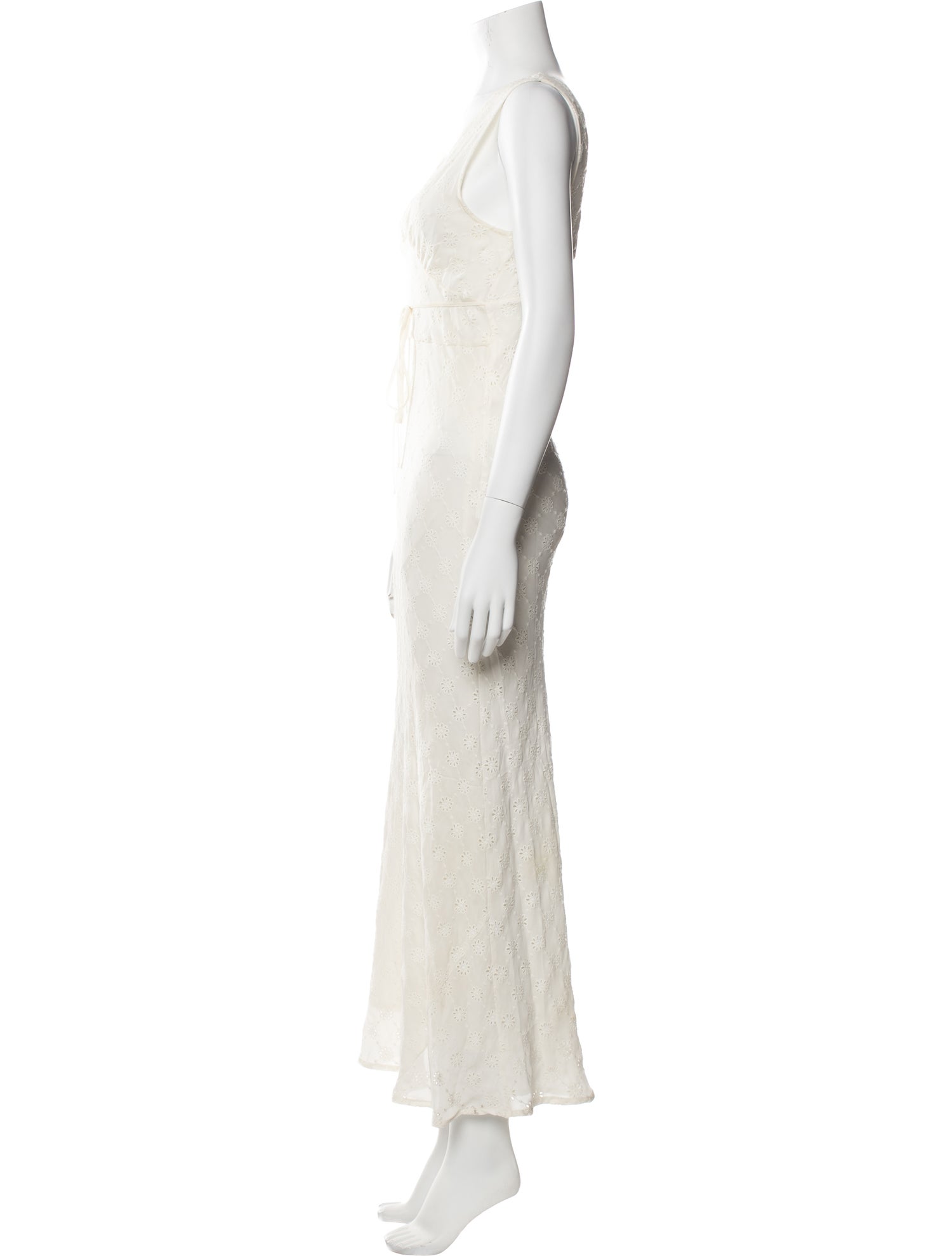 SUPER RÉAL: Claudia Schiffer V-Neck Long Dress