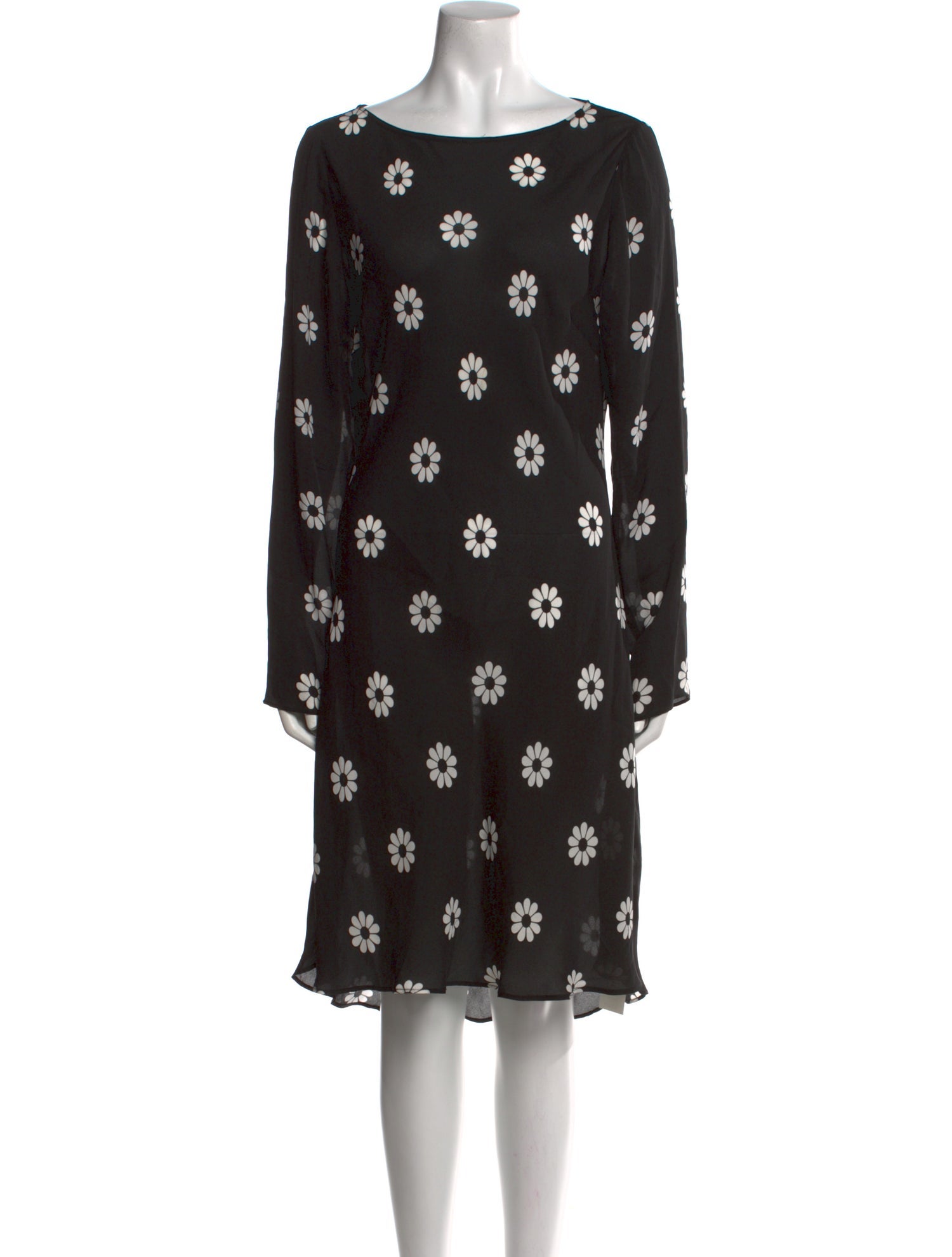 SUPER RÉAL: Claudia Schiffer Silk Midi Length Dress