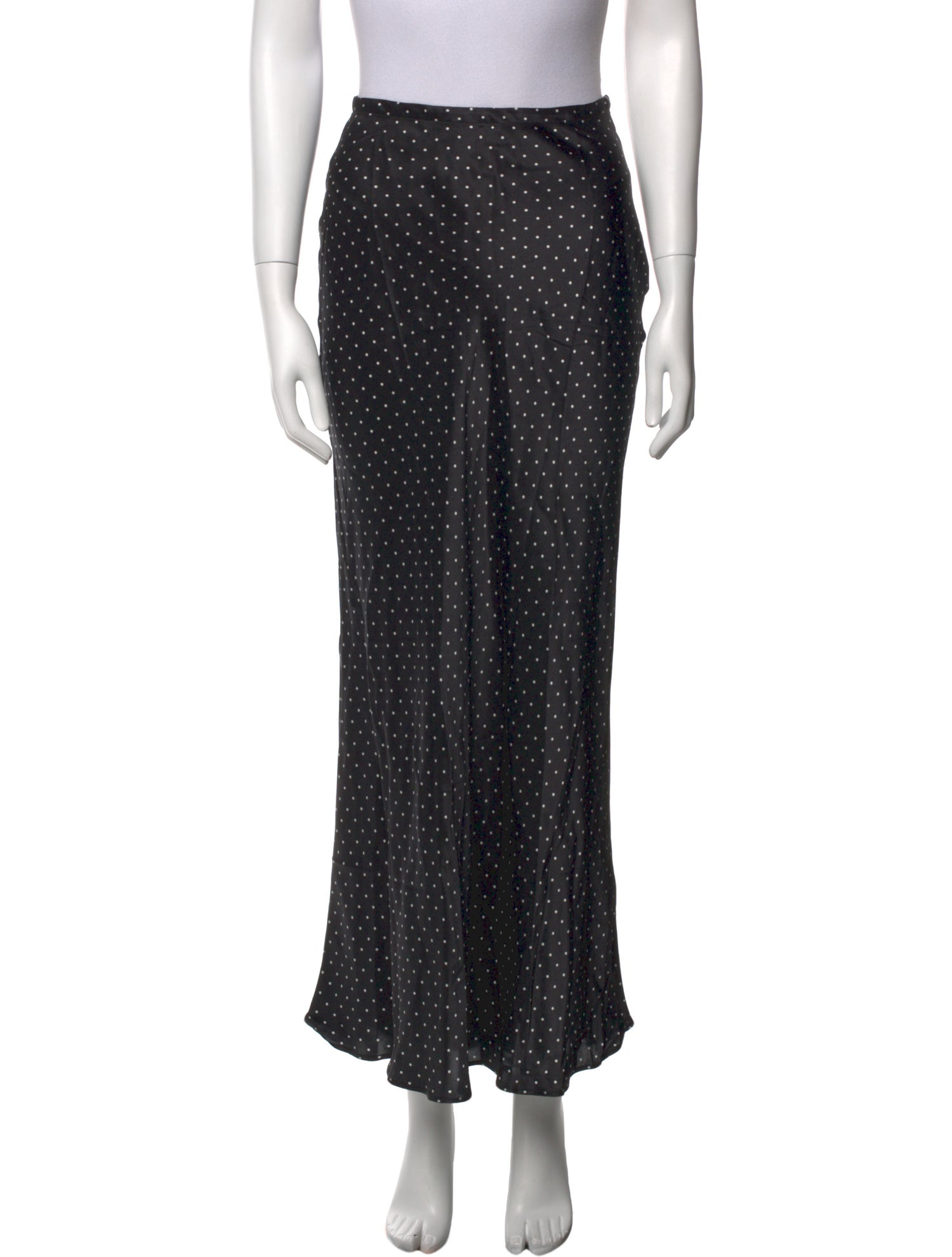 SUPER RÉAL: Claudia Schiffer Silk Midi Length Skirt