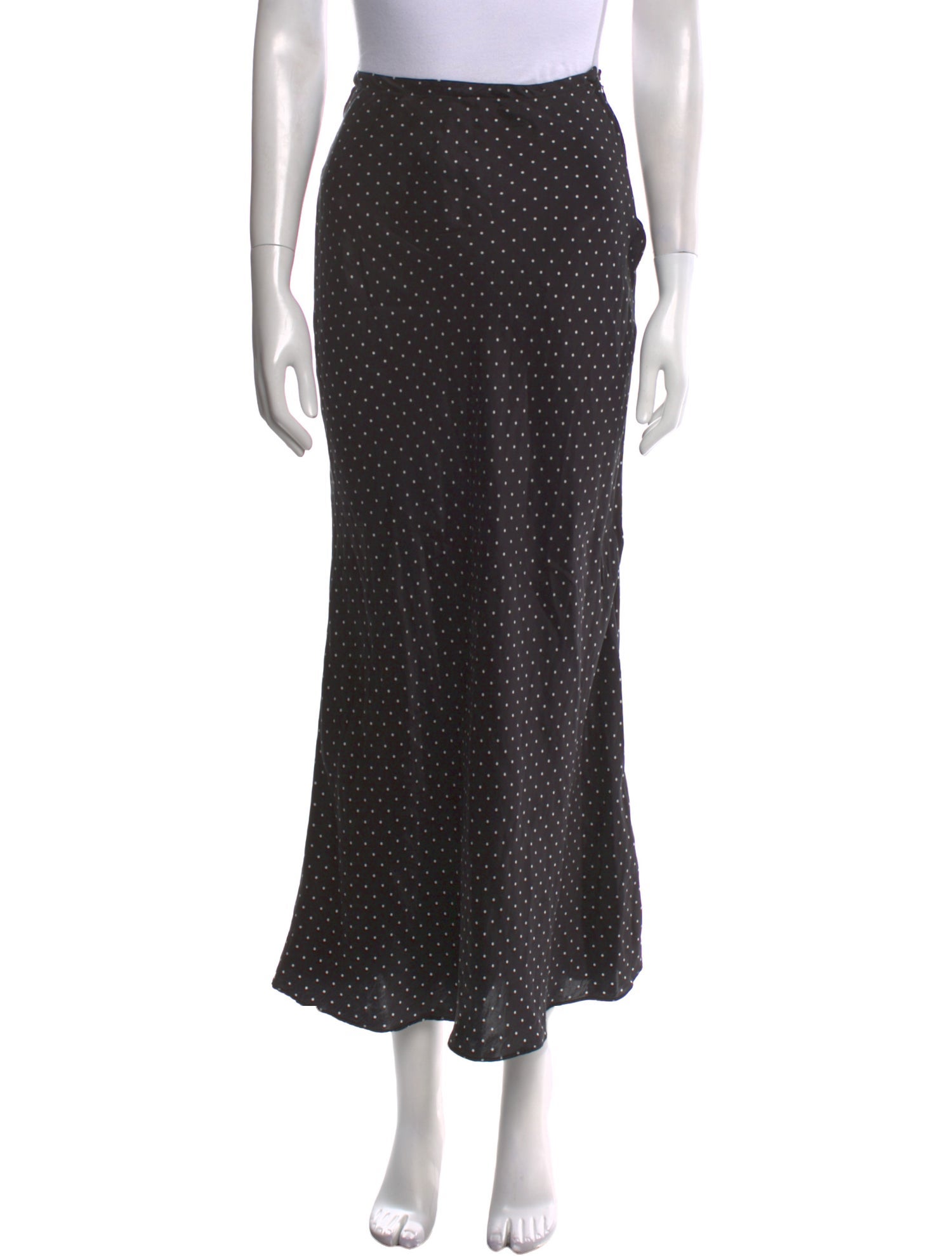 SUPER RÉAL: Claudia Schiffer Silk Midi Length Skirt