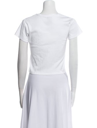 SUPER RÉAL: Claudia Schiffer Graphic Print Crew Neck T-Shirt