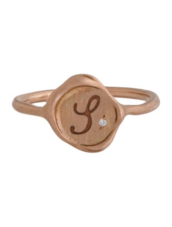 Sirciam 14K Diamond Monogram Ring