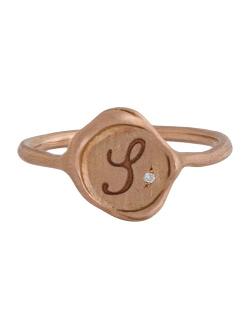 Sirciam 14K Diamond Monogram Ring