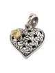 Saint by Sarah Jane Two-Tone Large Julep Puffed Heart and Bee Pendant