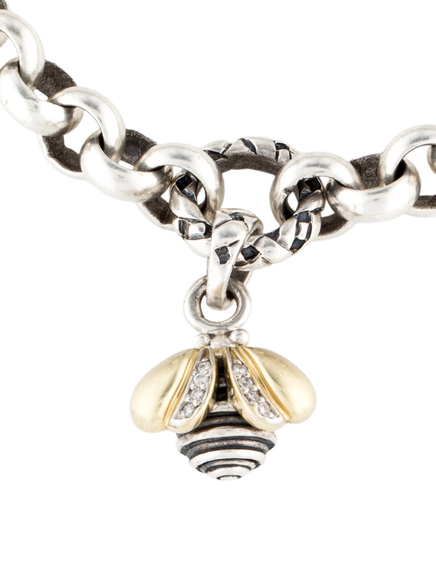 Saint by Sarah Jane Diamond Bee Charm Bracelet
